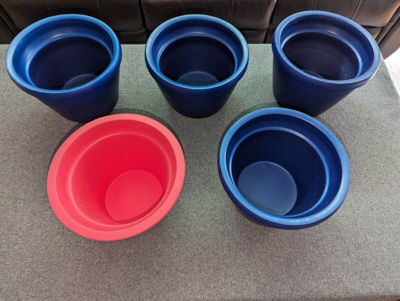 Assorted Lot of 5  Laboratory Ice Buckets NO LIDS
