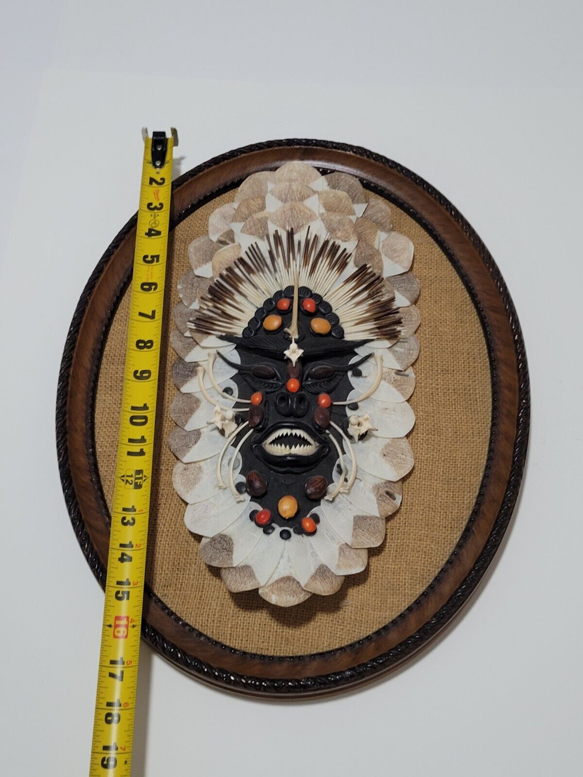 Vtg Native American Brazilian Amazon Rainforest OOAK Tribal Festival Mask Rare