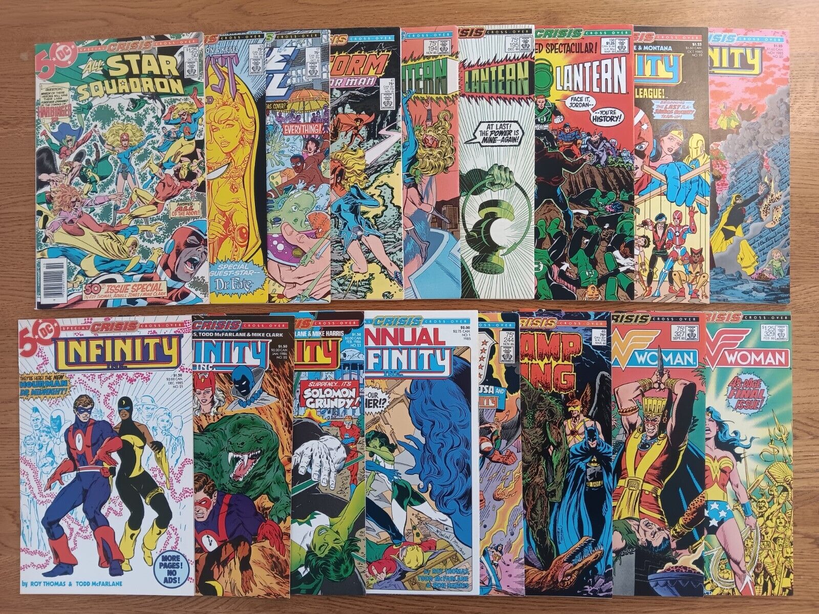 Crisis on Infinite Earths Huge Crossover Lot Of 17 DC Lantern Wonder Woman More