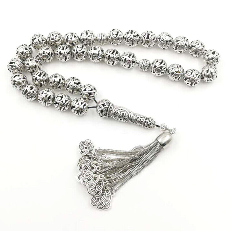 Big size Tasbih Metal beads Eid gift muslim prayer beads bracelet Misbaha rosary