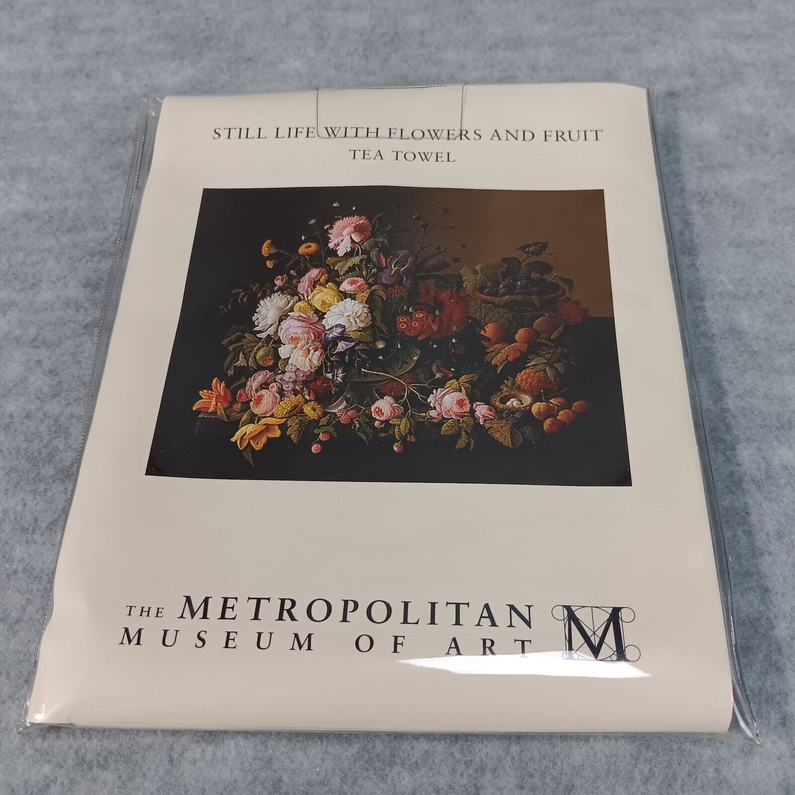 The Metropolitan Museum of Art Still Life with Flowers 100% Linen Tea Towel NEW
