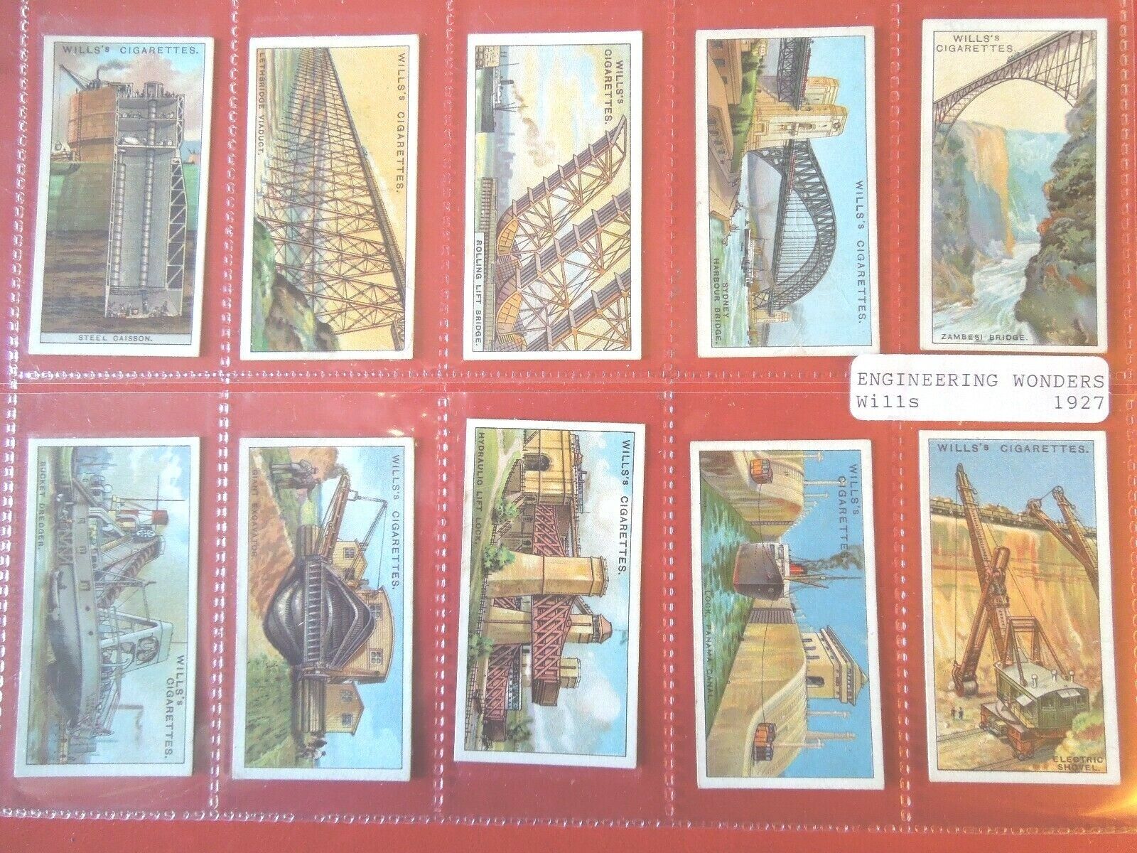 1927 ENGINEERING WONDERS world machinery 50 card set Tobacco Cigarette cards 