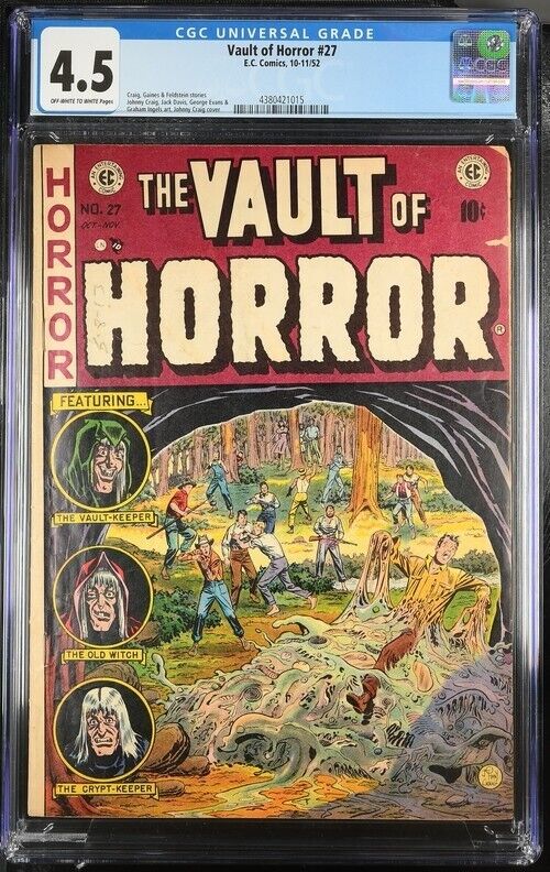 Vault of Horror 27 CGC 4.5 Johnny Craig Cover Pre-Code Horror 1952