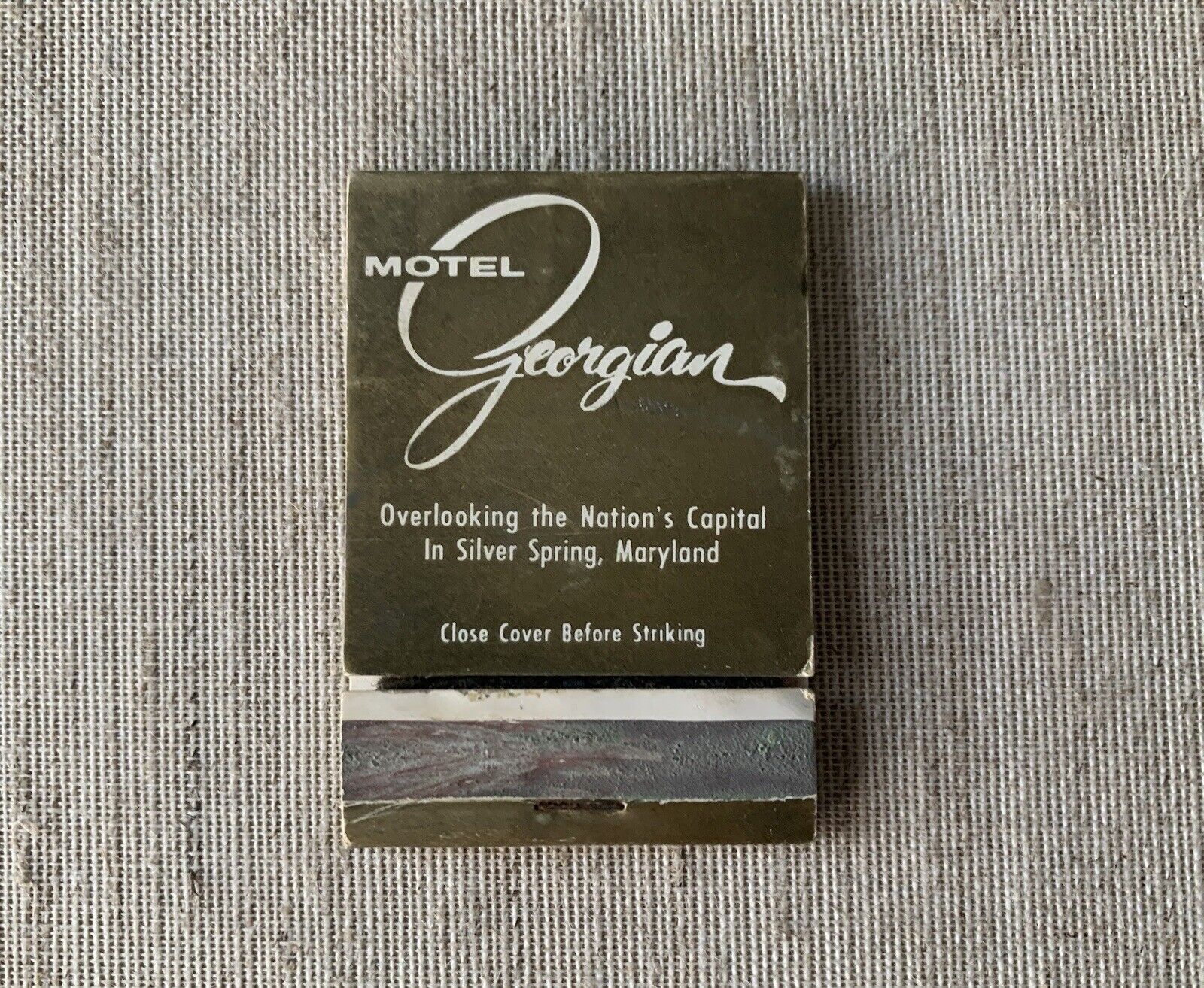 Georgian Motel Silver Spring Maryland DC Historic Vintage Matchbook Cover ~
