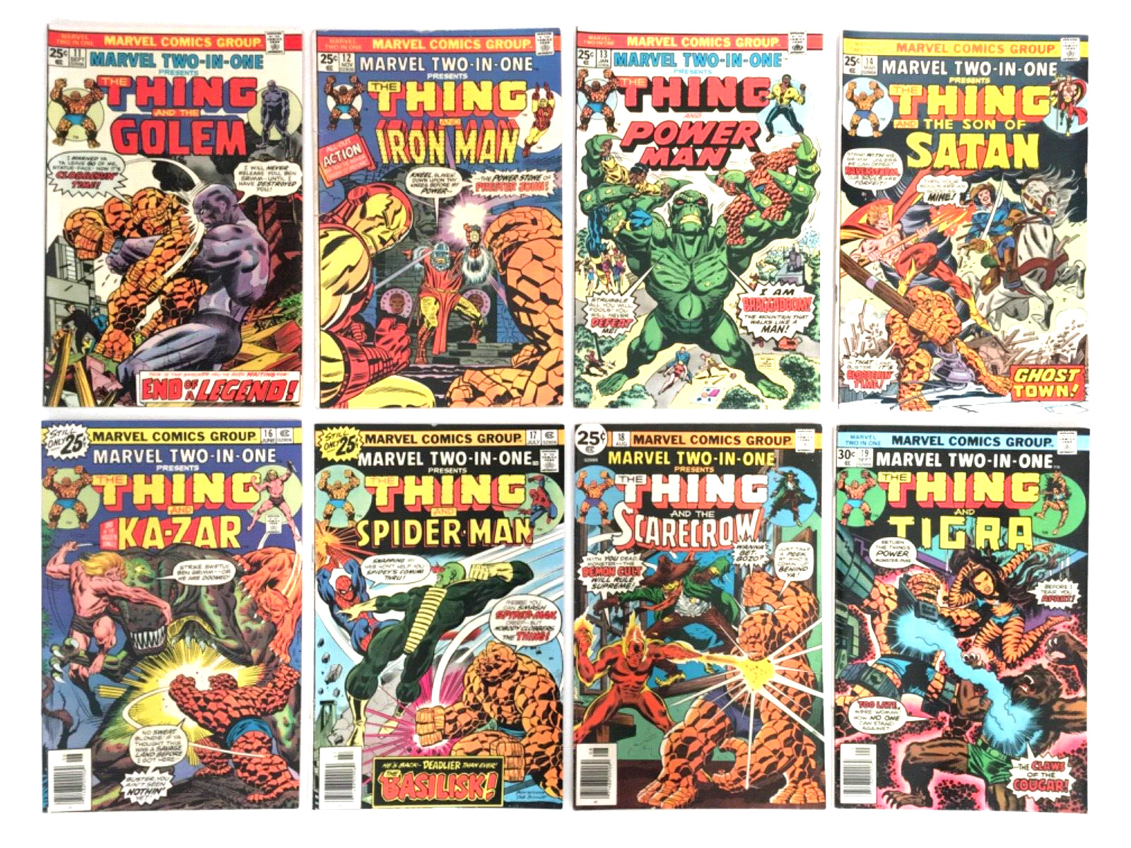 MARVEL TWO IN ONE Comic Book LOT 11 12 13 14 16 17 18 19 SPIDERMAN IRON MAN Vtg