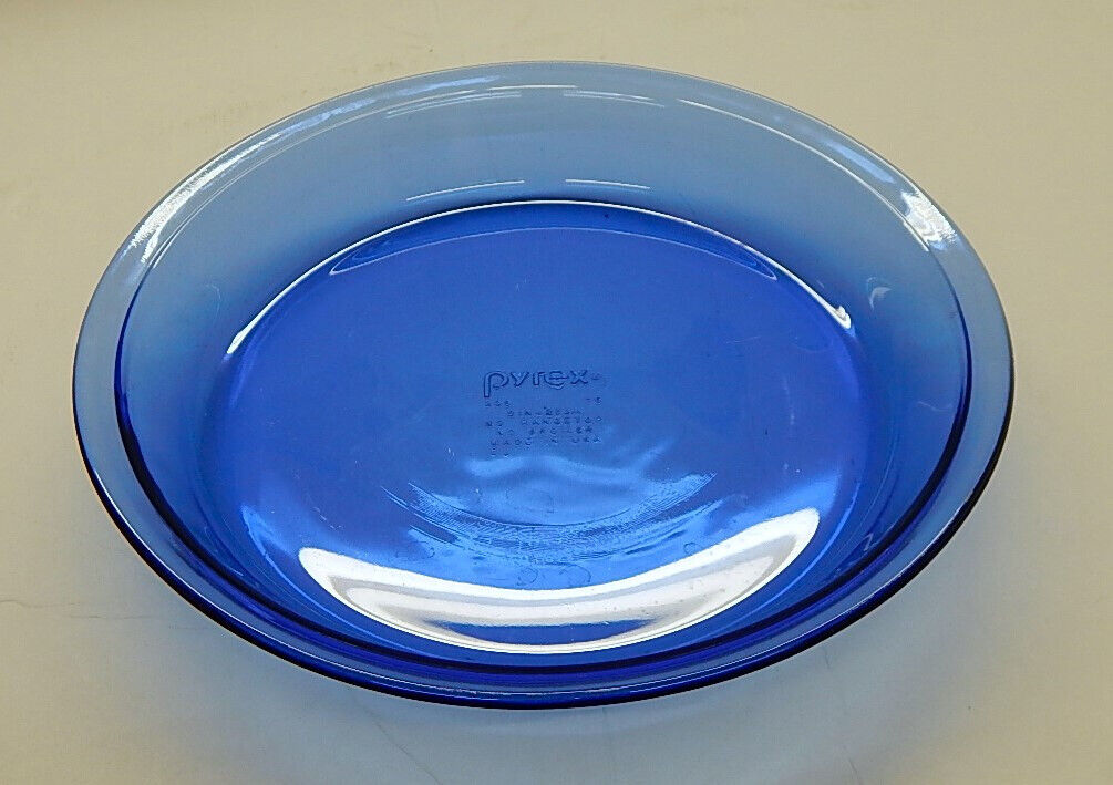 Cobalt Blue Pyrex Pie Plate -Glass Vintage Pie Dish- 9\