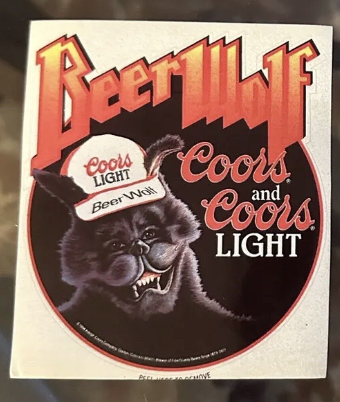 Vintage 1984 Beer Wolf Coors Banquet Beer Beerwolf Sticker
