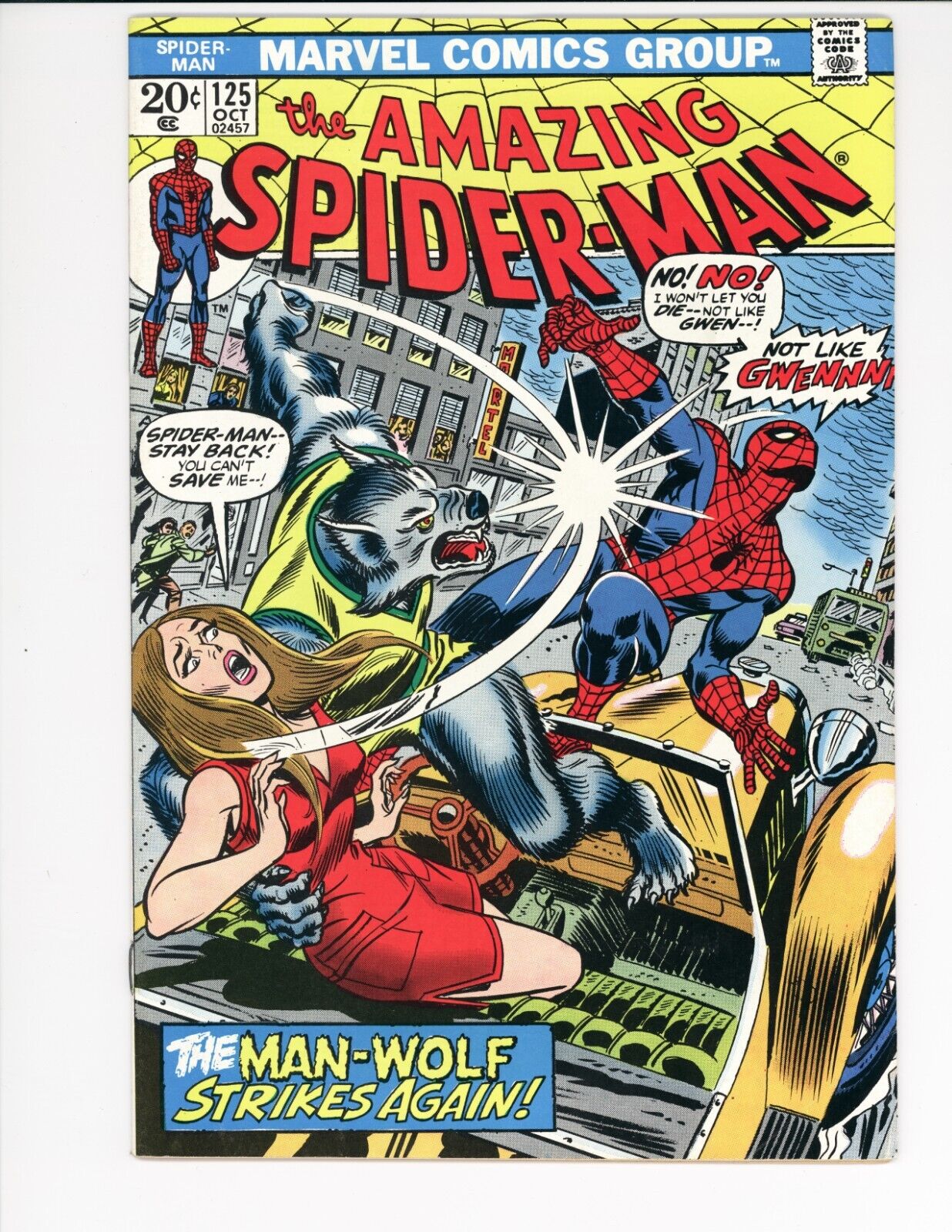 The Amazing Spider-Man #125  * Origin of Man-Wolf *  VF+/NM-  Key