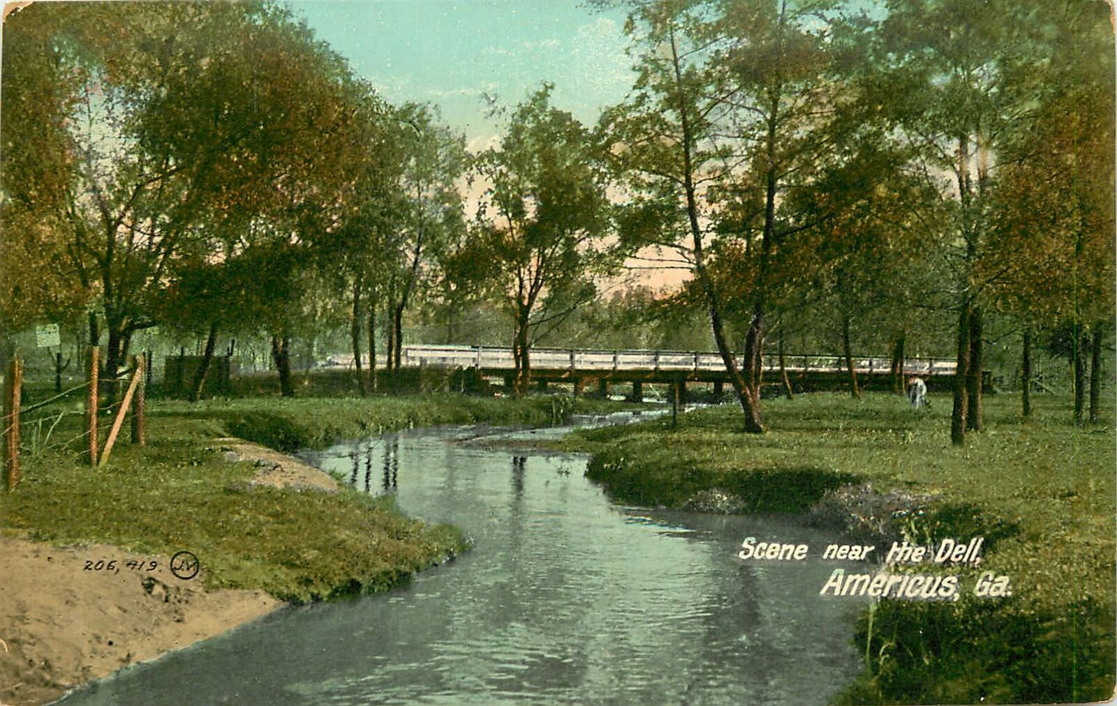 Georgia, GA, Americus, Scene Near the Dell 1910\'s Postcard