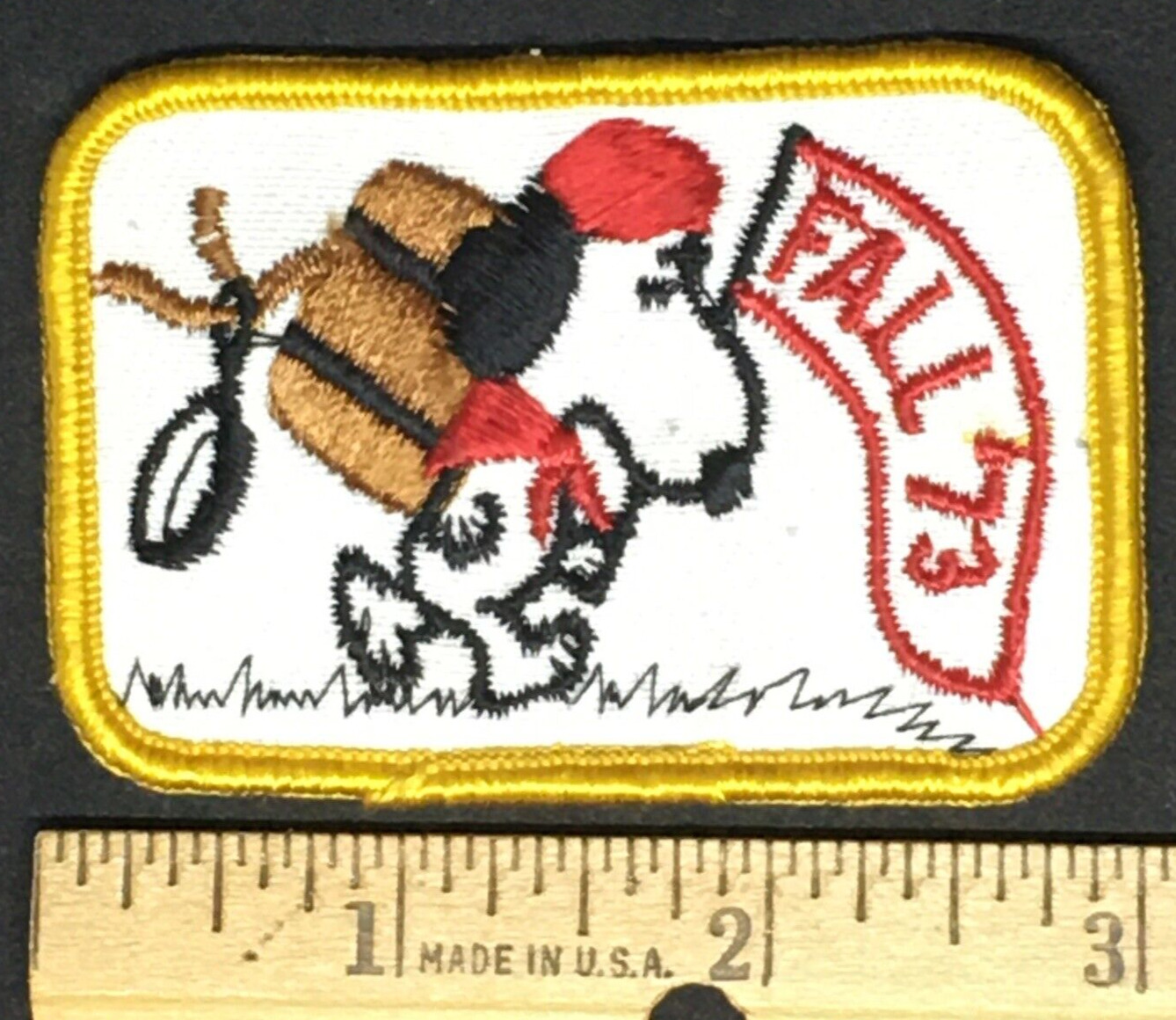 Vintage Snoopy Fall 1973 Boy Scouts Patch-Camporee?-BSA-FREE SHIPPING