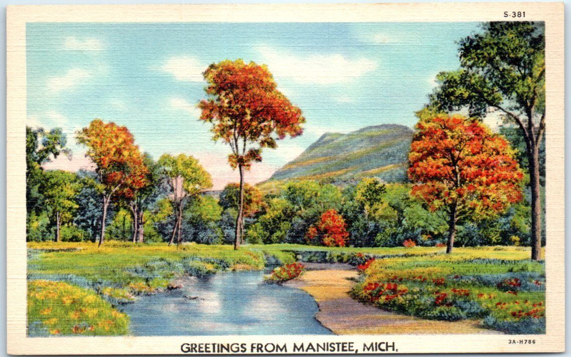 Postcard - Greetings from Manistee, Michigan, USA