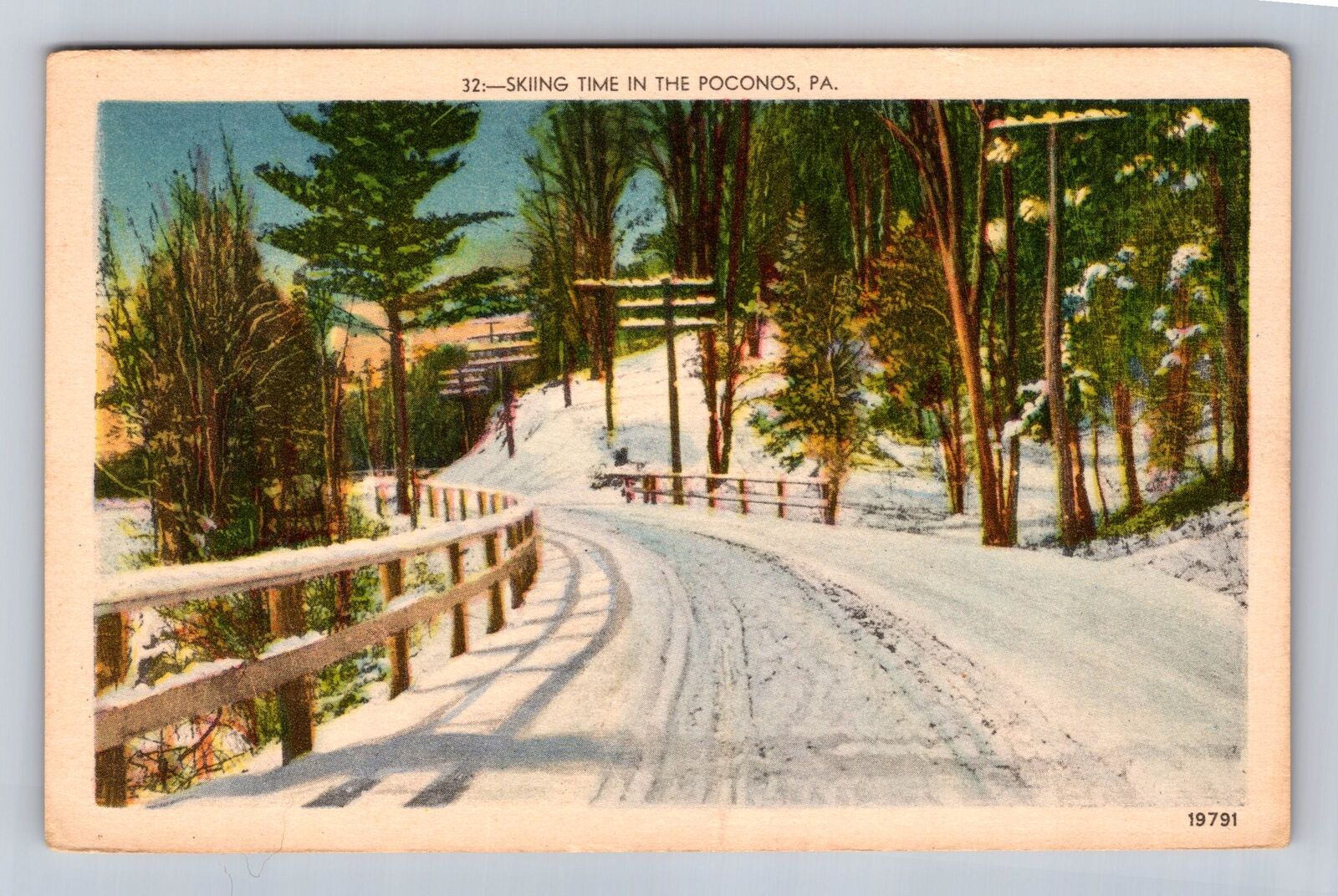 Lake Winnipesaukee NH- New Hampshire, Lakeside Birches, Antique Vintage Postcard