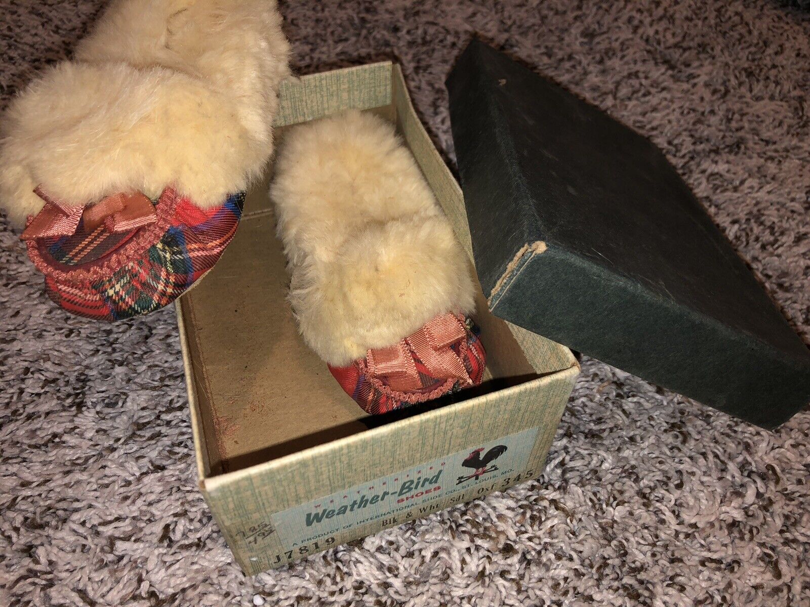 WEATHER BIRD SHOES In Original Box International Co St Louis Mo - Fur Lined Kids