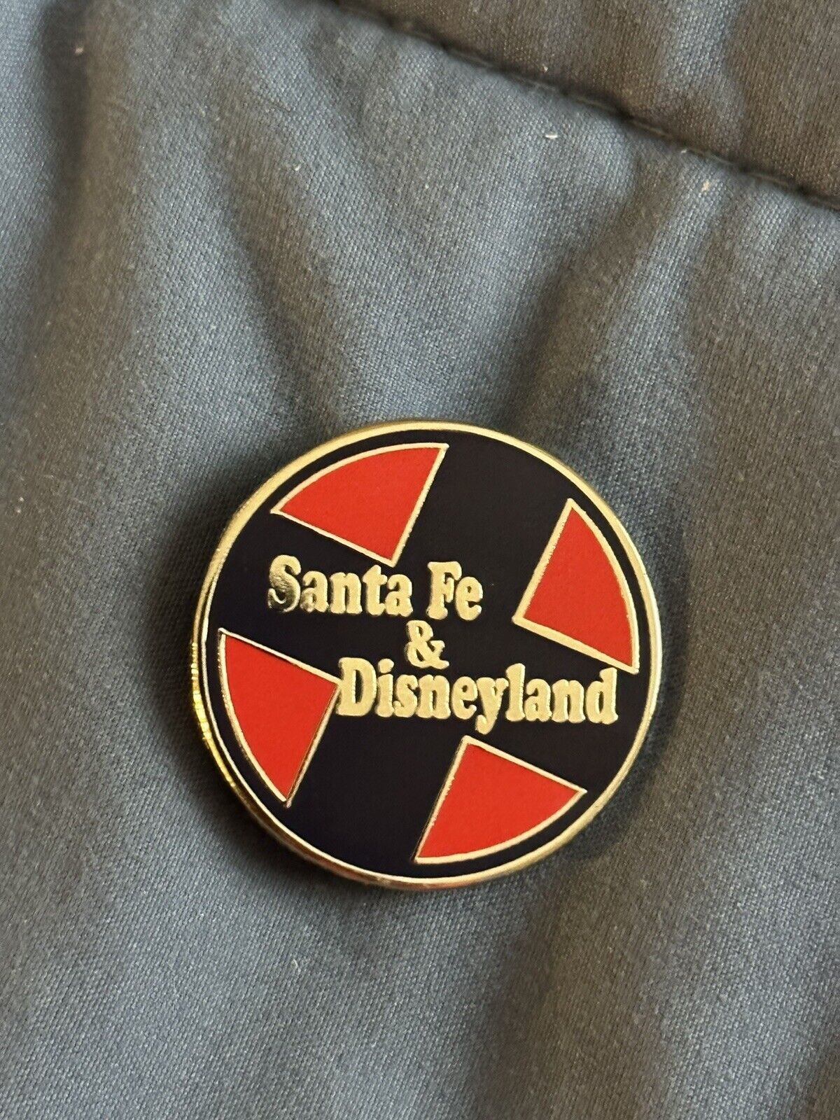 Disneyland And Santa Fe Railroad Pin