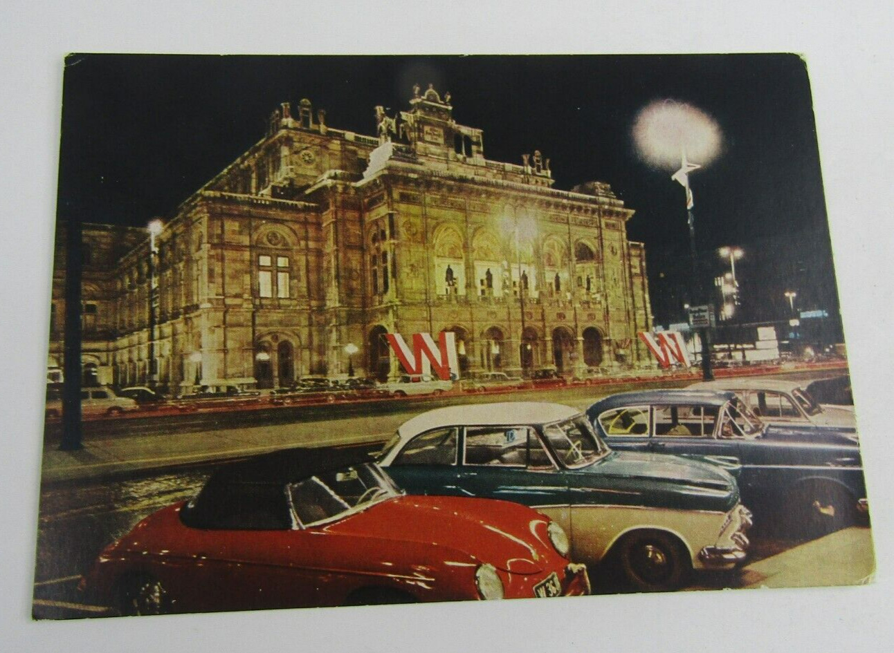 VTG Wien, Oper bei Nacht (Opera at Night) Post Card Classic Automobiles