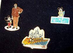 Disney DLR Happiest Reunion on Earth 1995 Mickey Mouse & Walt Disney 3 Pin Set
