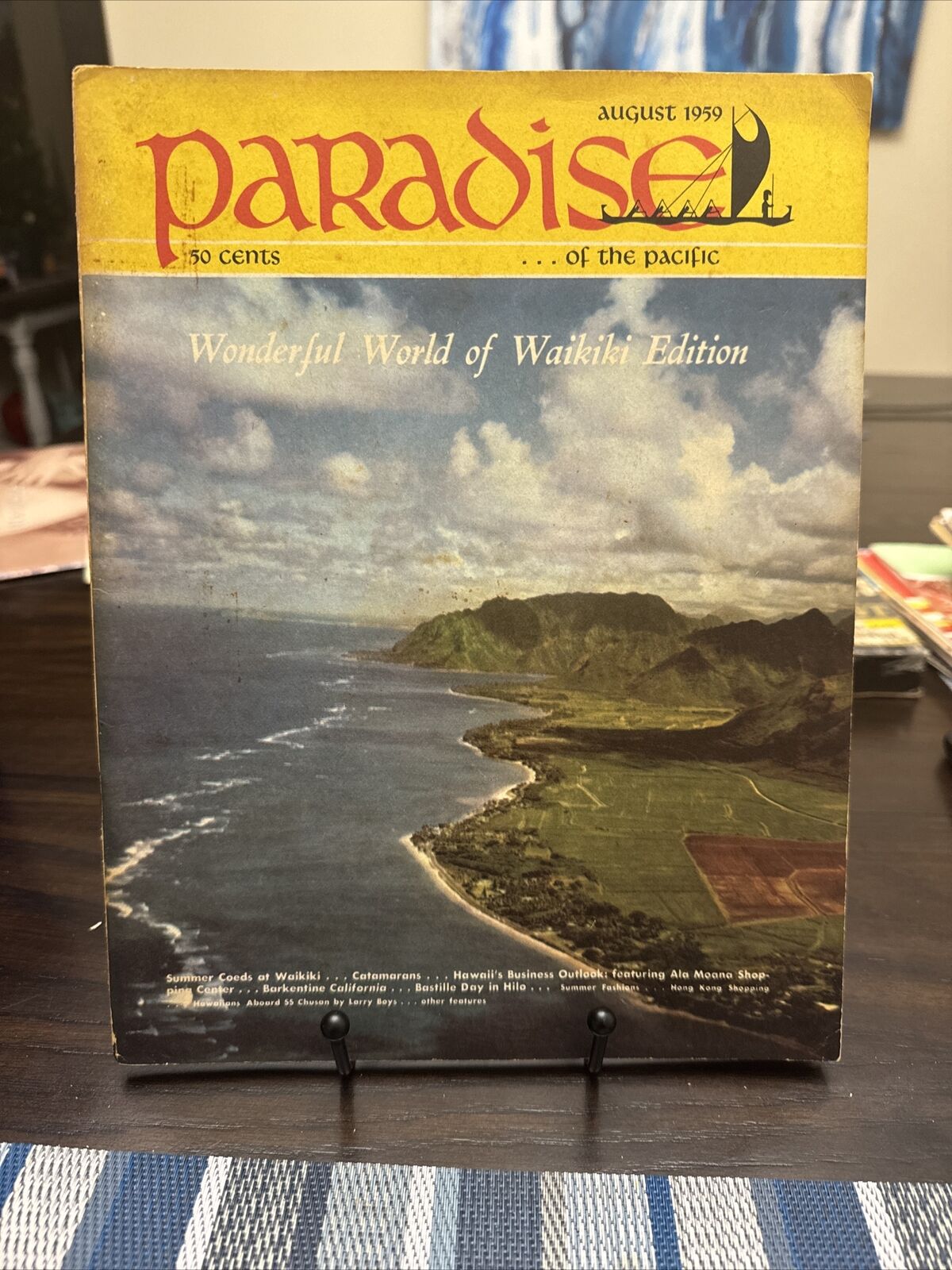 Vintage August 1959 Paradise of the Pacific Waikiki Edition Magazine Vol 71 RARE