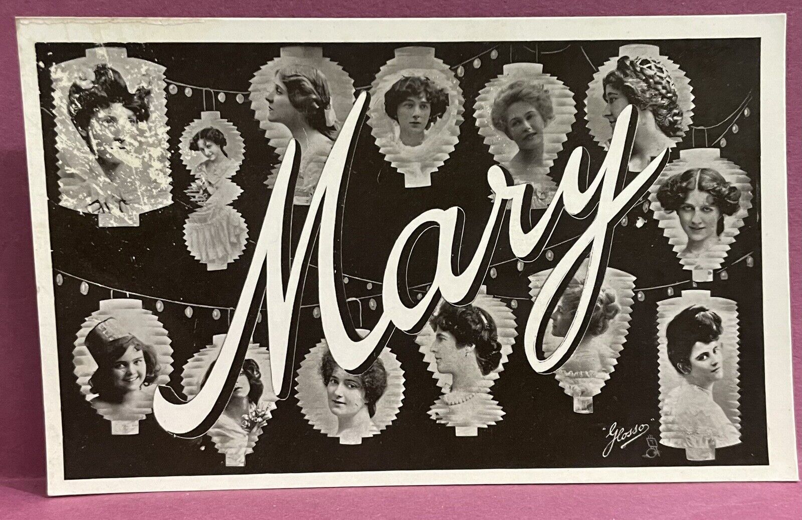 LARGE LETTER TUCK postcard ~  MARY  ~ RPPC ~  SHIPS FREE