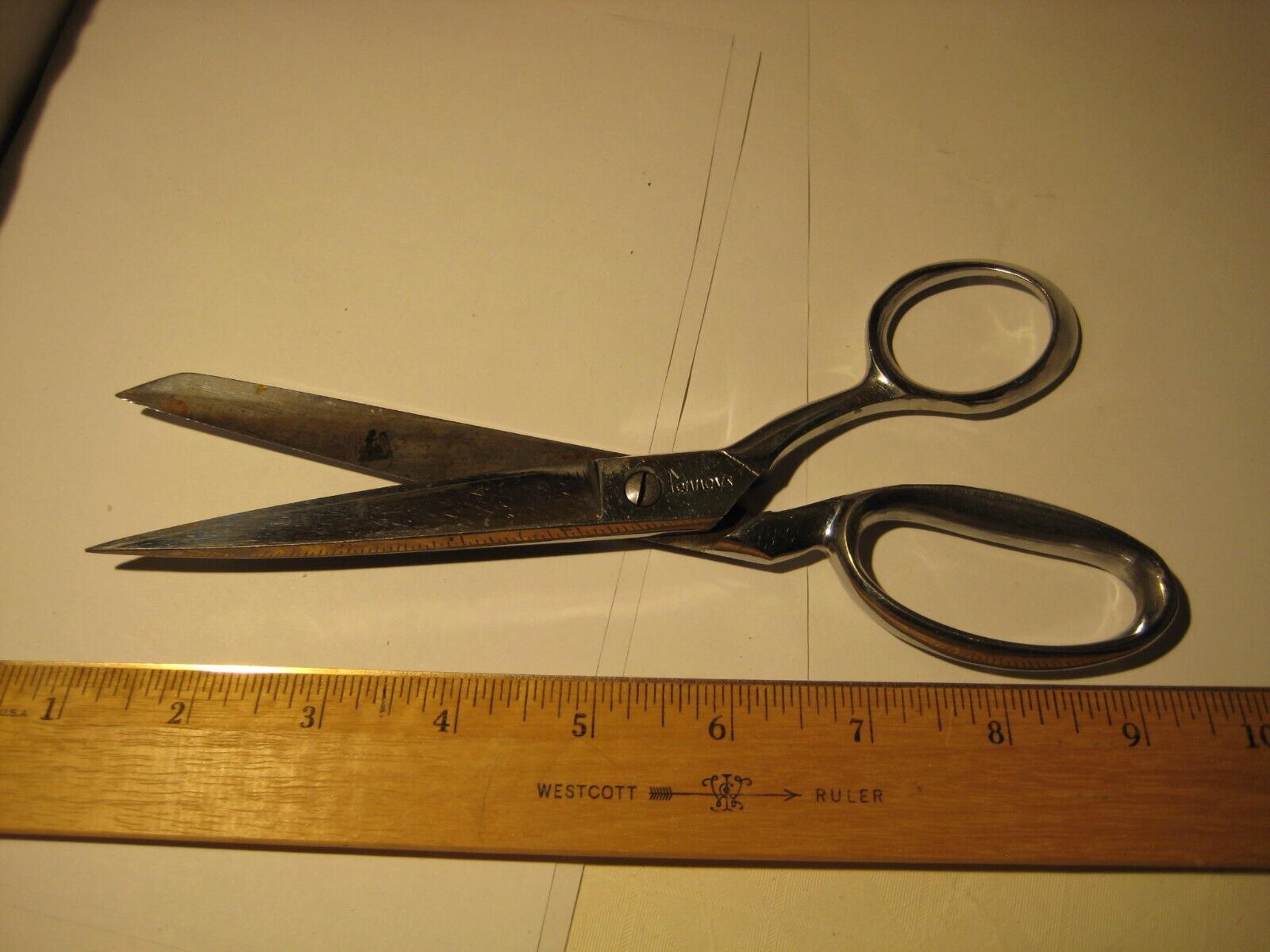 Vintage Penneys Scissors Chrome Plated Italy 8\