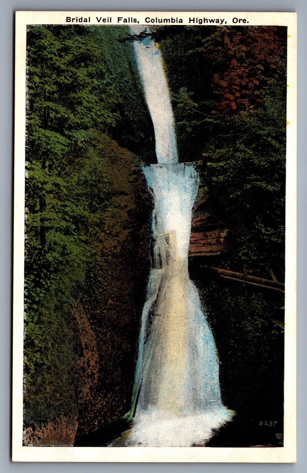 Postcard Bridal Veil Falls Columbia River Highway Oregon c1915 Unposted