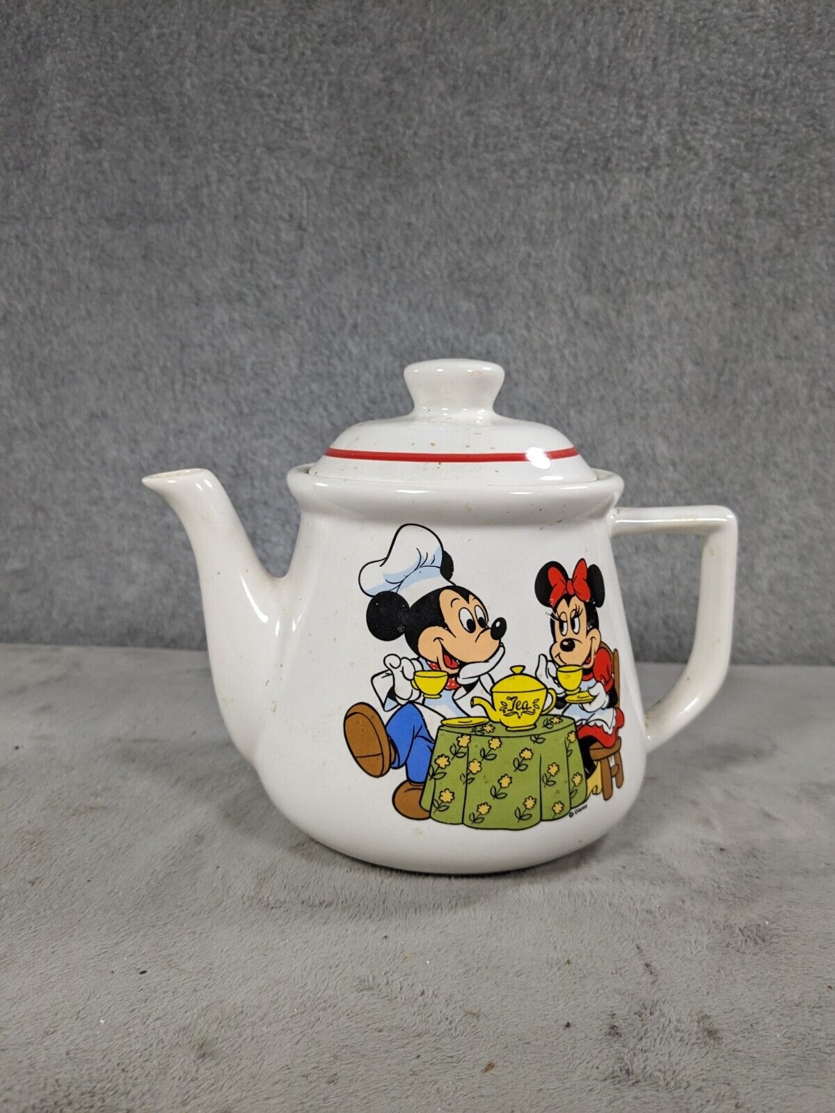 Vintage Disney Mickey Mouse And Minnie Mouse Tableware Collection Ceramic Teapot