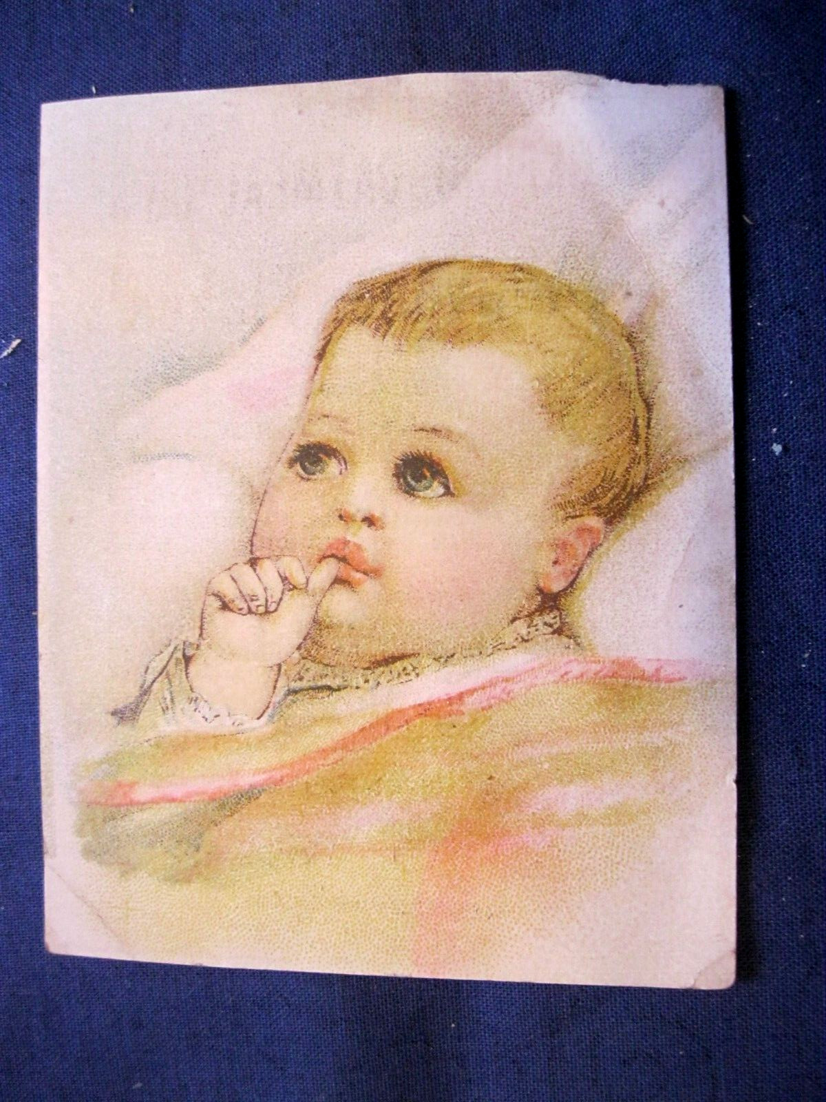 Victorian Trade Card M.H Brooks Shreveport LA Rockford Oatmeal BEAUTIFUL Baby H8