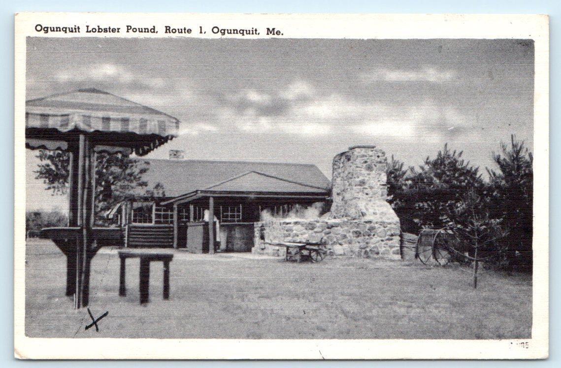 OGUNQUIT, Maine ME ~ Roadside OGUNQUIT LOBSTER POUND 1955  York County Postcard