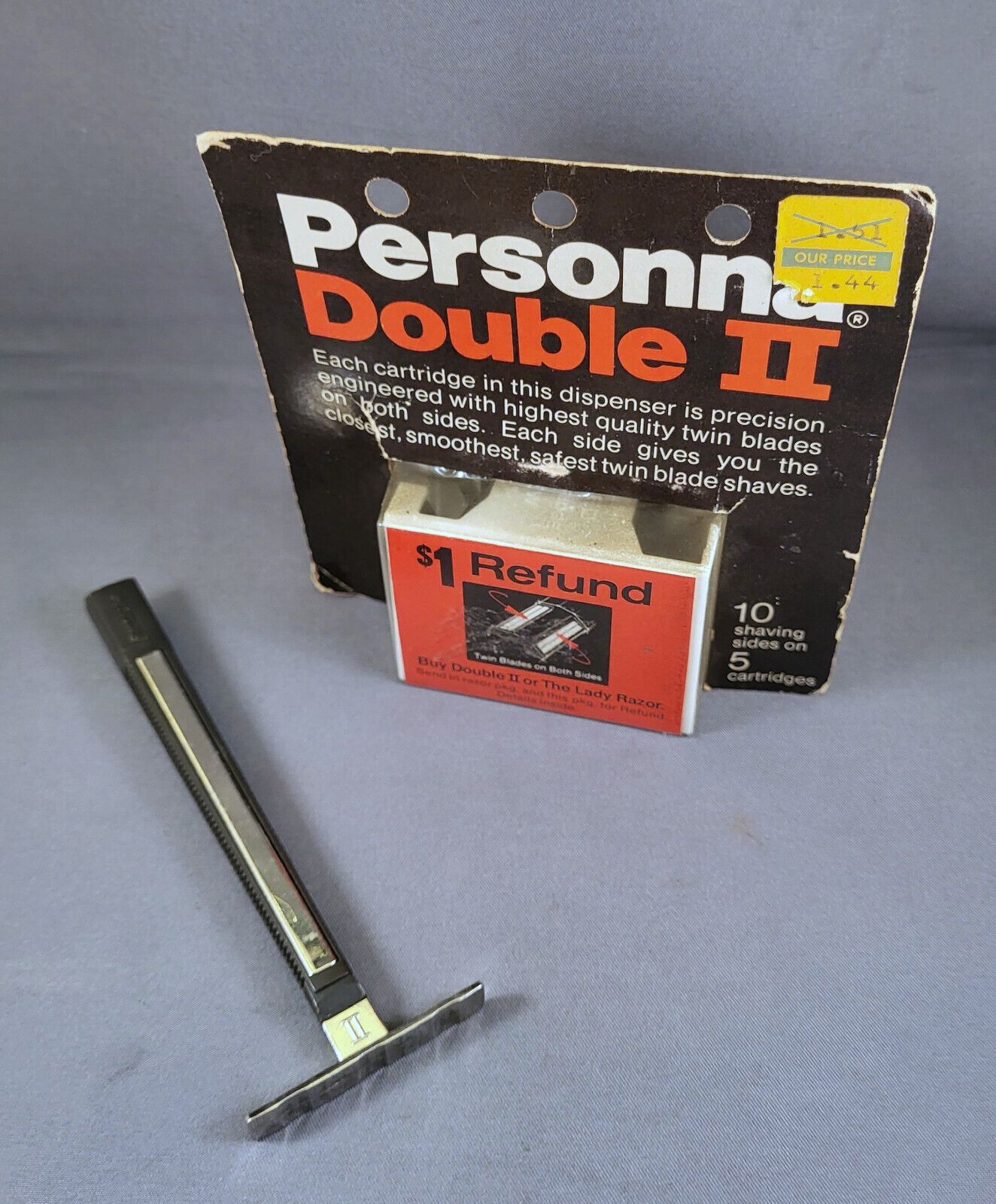 Vintage Personna Double II Razor with 5 New Blades