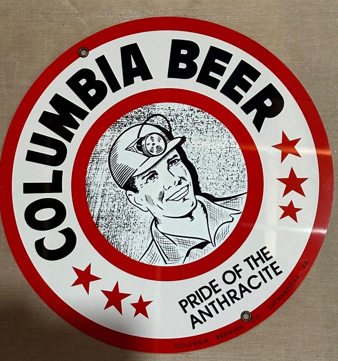 Columbia Beer Coal Mining Premium Quality Vintage  Reproduction Garage Sign