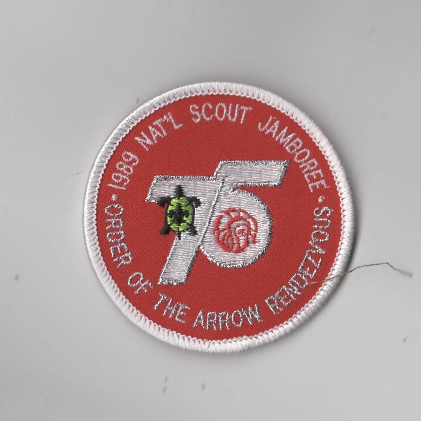 1989 75th Anniversarry National Jamboree Rendezvous BSA Patch WHT Bdr. [JM676]