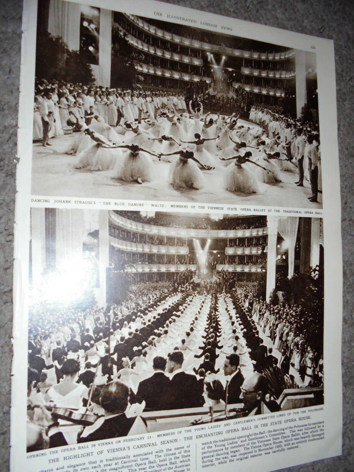 Photo article Austria Vienna Opera Ball State Opera House 1958 ref AL