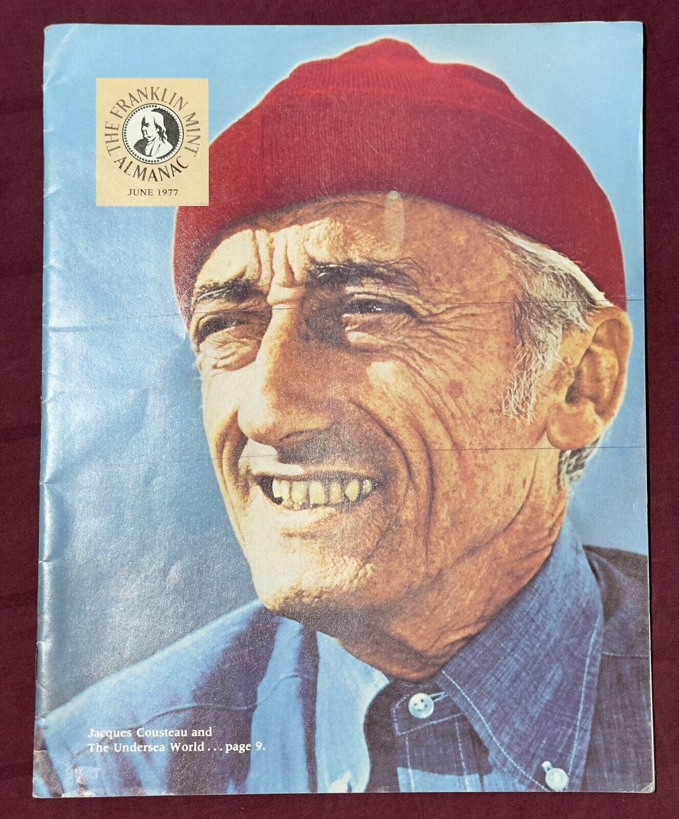 Jacques Cousteau The Franklin Mint Almanac Magazine June 1977