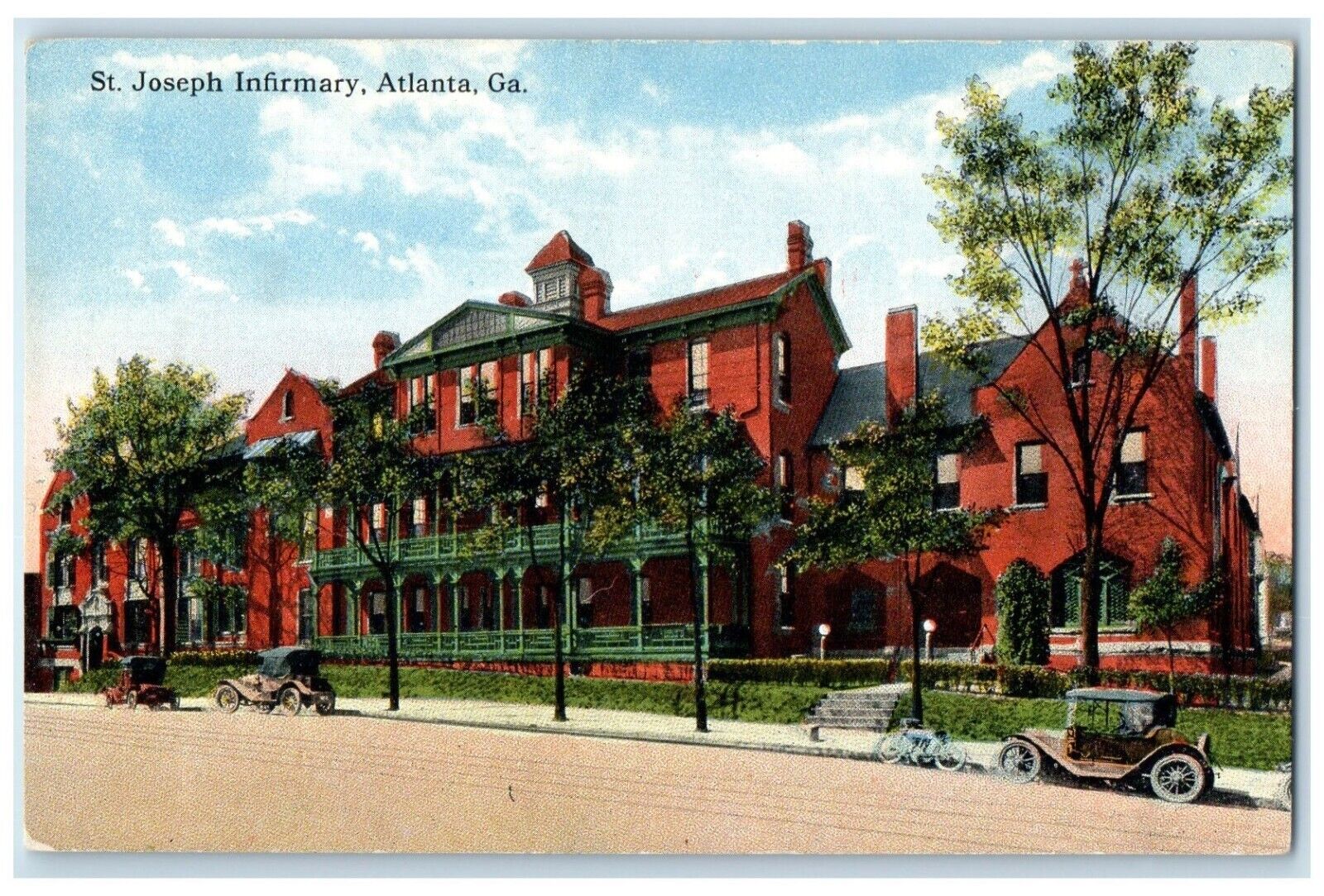 c1910 St. Joseph Infirmary Exterior Building Atlanta Georgia GA Vintage Postcard
