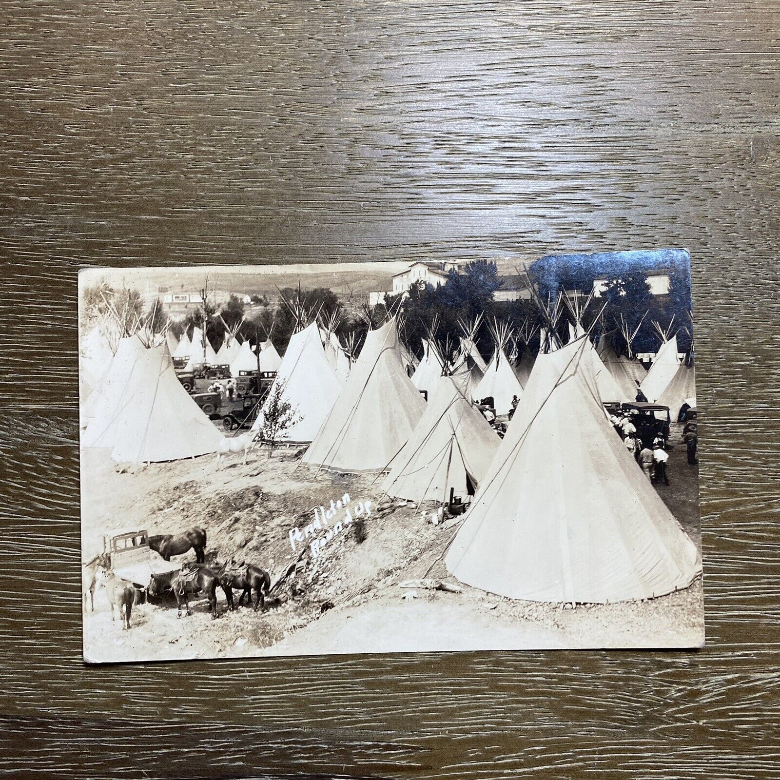 RPPC Pendleton Round Up Native American Oregon Real Photo Postcard