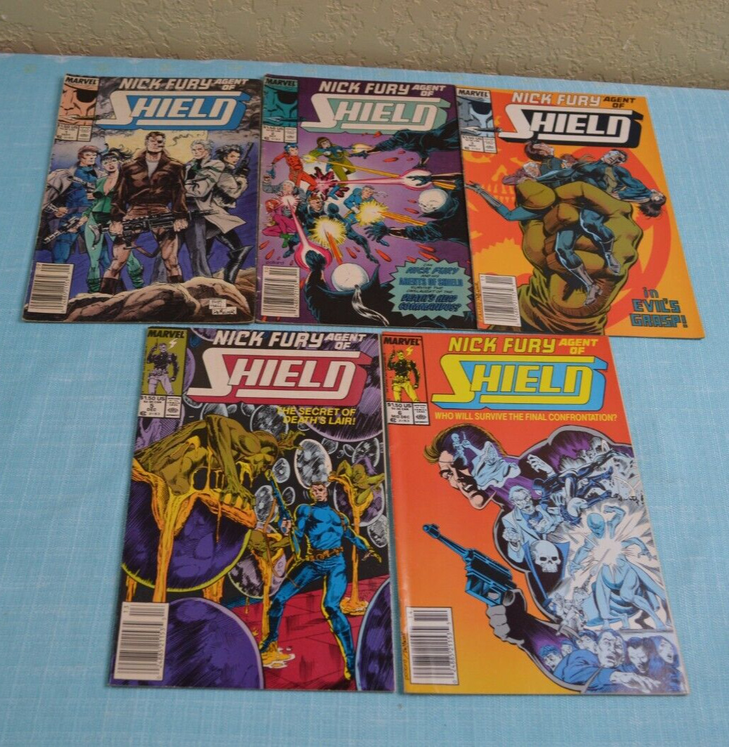 VTG Marvel Comics 1989 Nick Fury Agent Of The Shield Lot of 5 #1, 2, 3, 5, 6