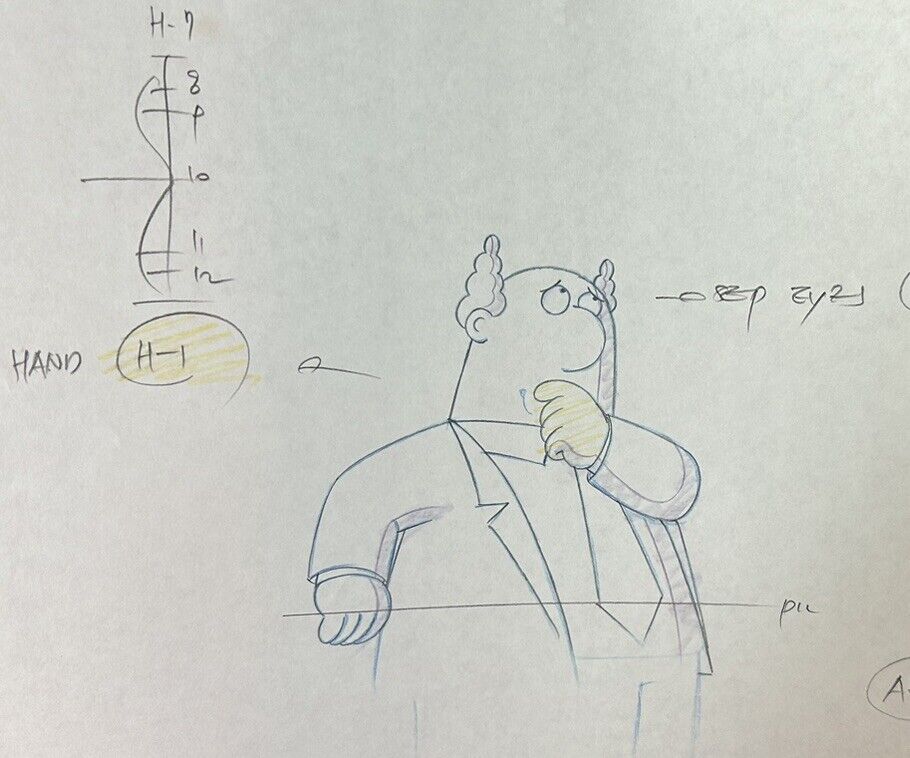 DILBERT Animation Production Hand-Penciled Drawing pointy haired Boss 6\