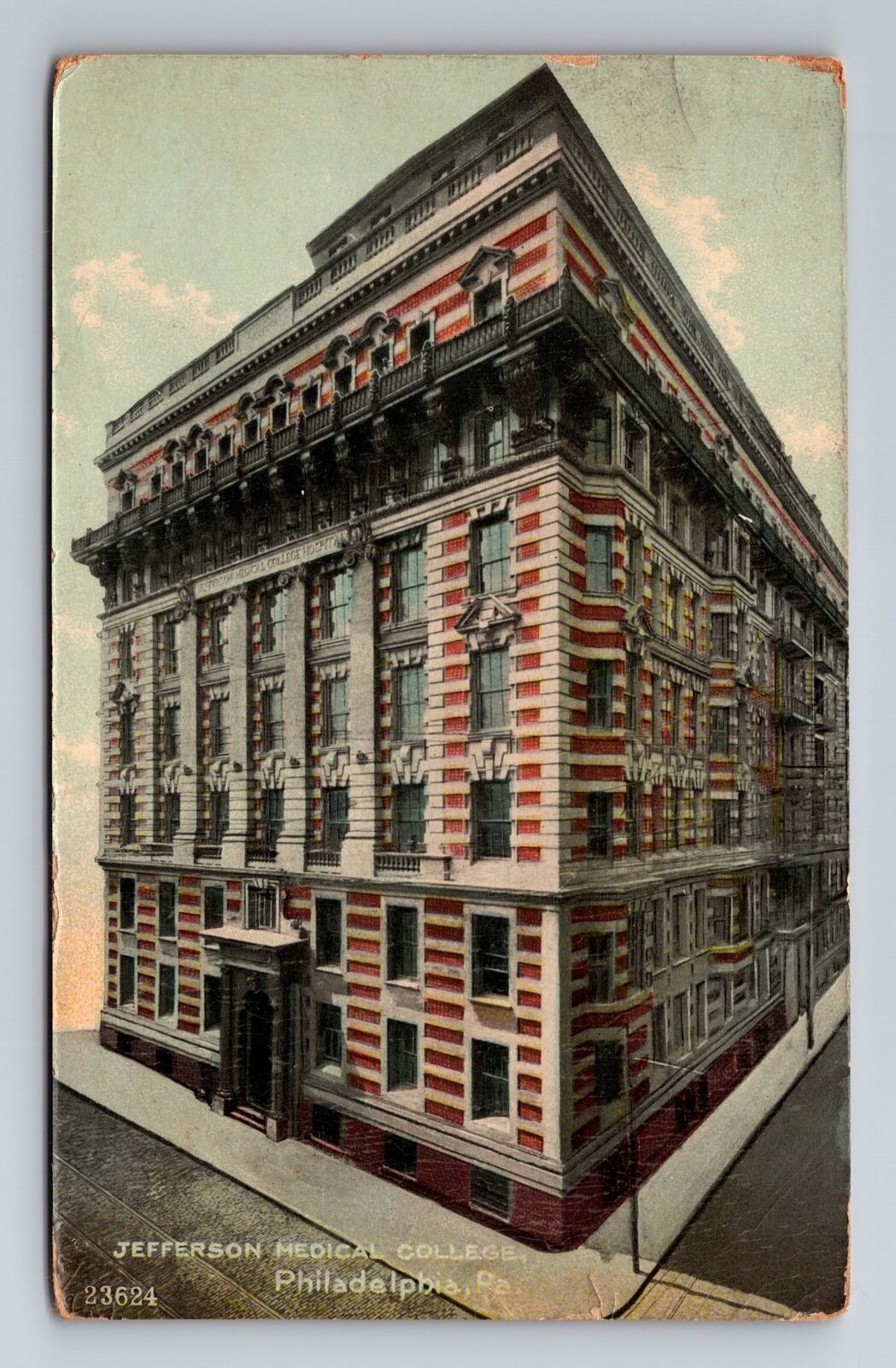 Philadelphia PA-Pennsylvania, Jefferson Medical College, Vintage c1910 Postcard