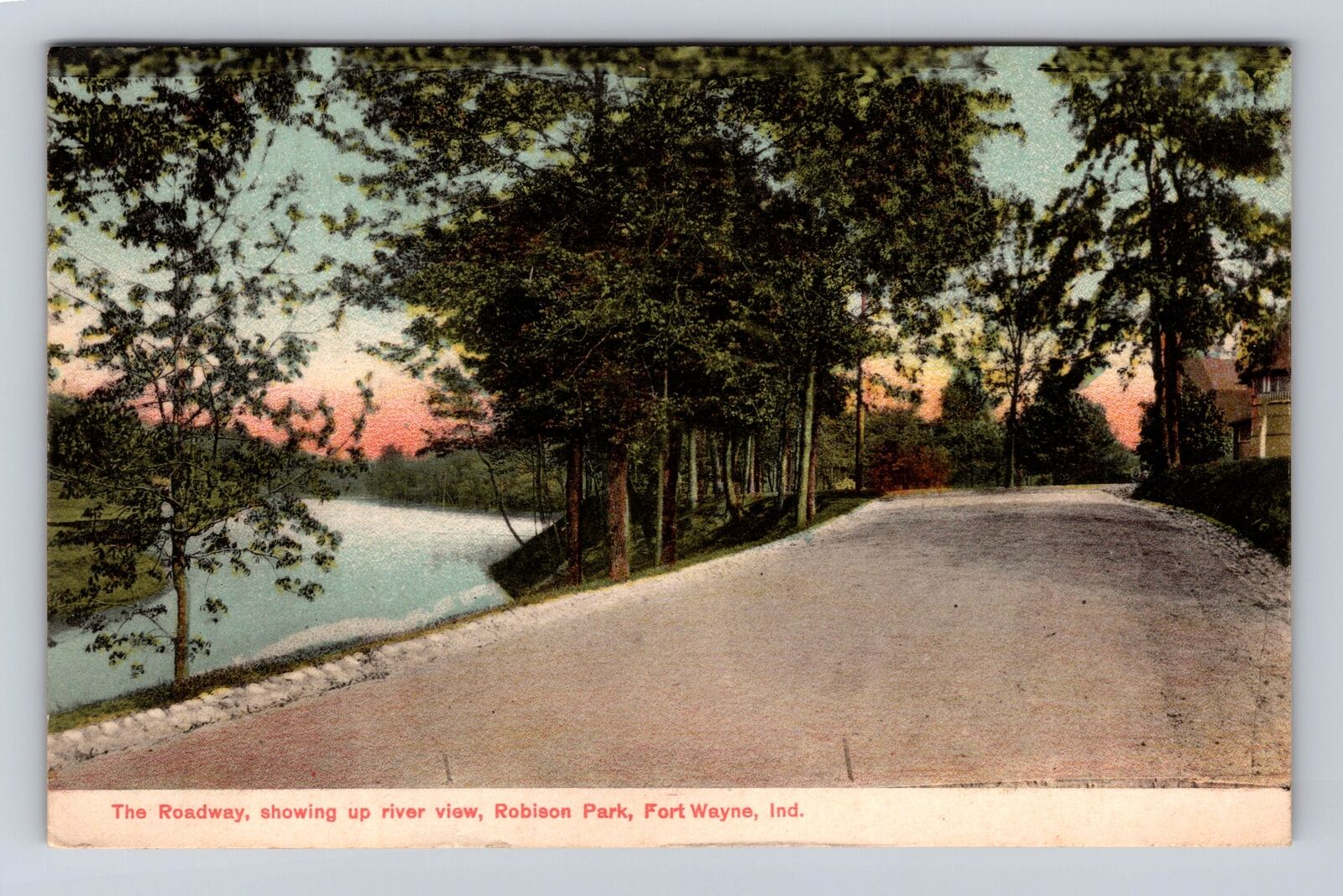 Fort Wayne IN-Indiana, Robison Park, River Views, Vintage c1907 Postcard