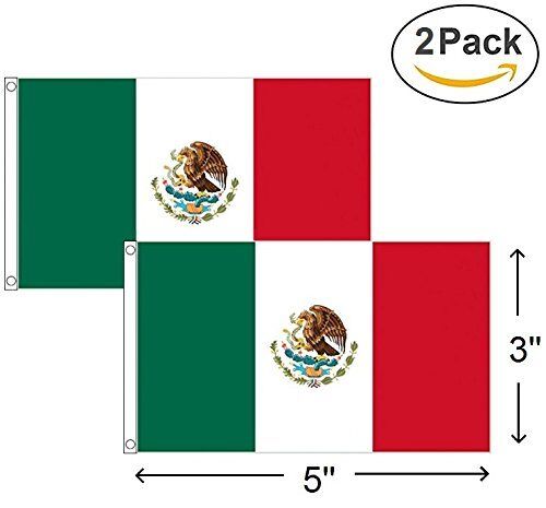 2 PACK Wholesale Lot 3x5 Mexico Flag + 3x5 Mexican Flag Flags USA