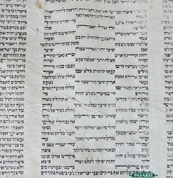 Rare Important Antique Complete Ashkenazi Torah Scroll Parchment Germany Ca 1500