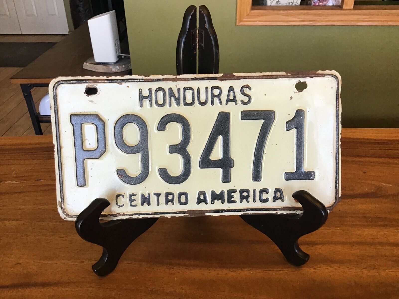 Vintage HONDURAS CENTRO AMERICA License Plate #P93471  - Canadian Seller