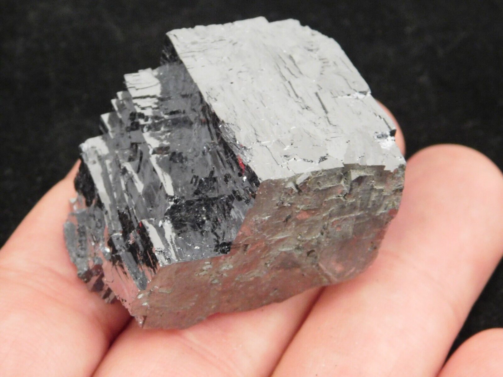 Super Shiny Stepped GALENA Crystal 100% Natural Missouri 141gr