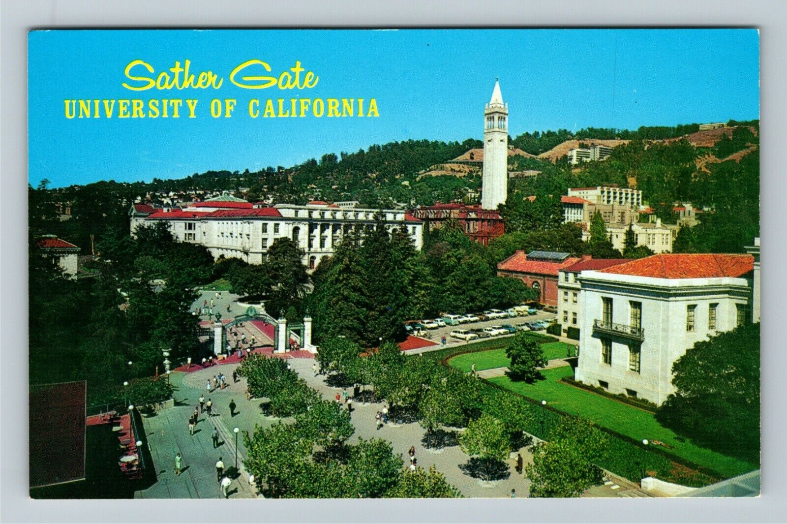 Campanile CA-California University California Sather Gate Vintage Postcard