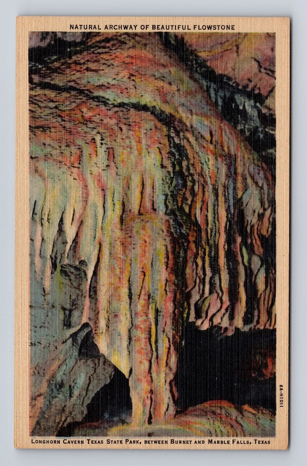 Marble Falls TX-Texas, Natural Archway Longhorn Cavern Park, Vintage Postcard