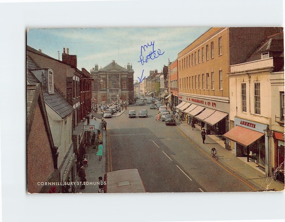 Postcard Cornhill Bury St. Edmunds England