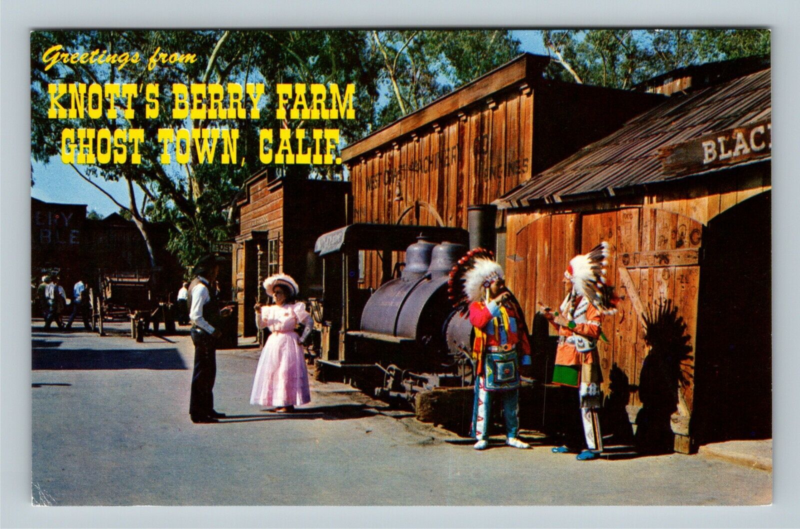 Buena Park CA Old Betsy Greetings Knotts Berry Farm California Vintage Postcard