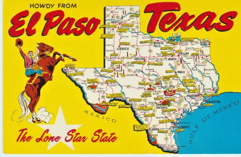 Greetings Howdy from El Paso, Texas. 3.5x5.5\