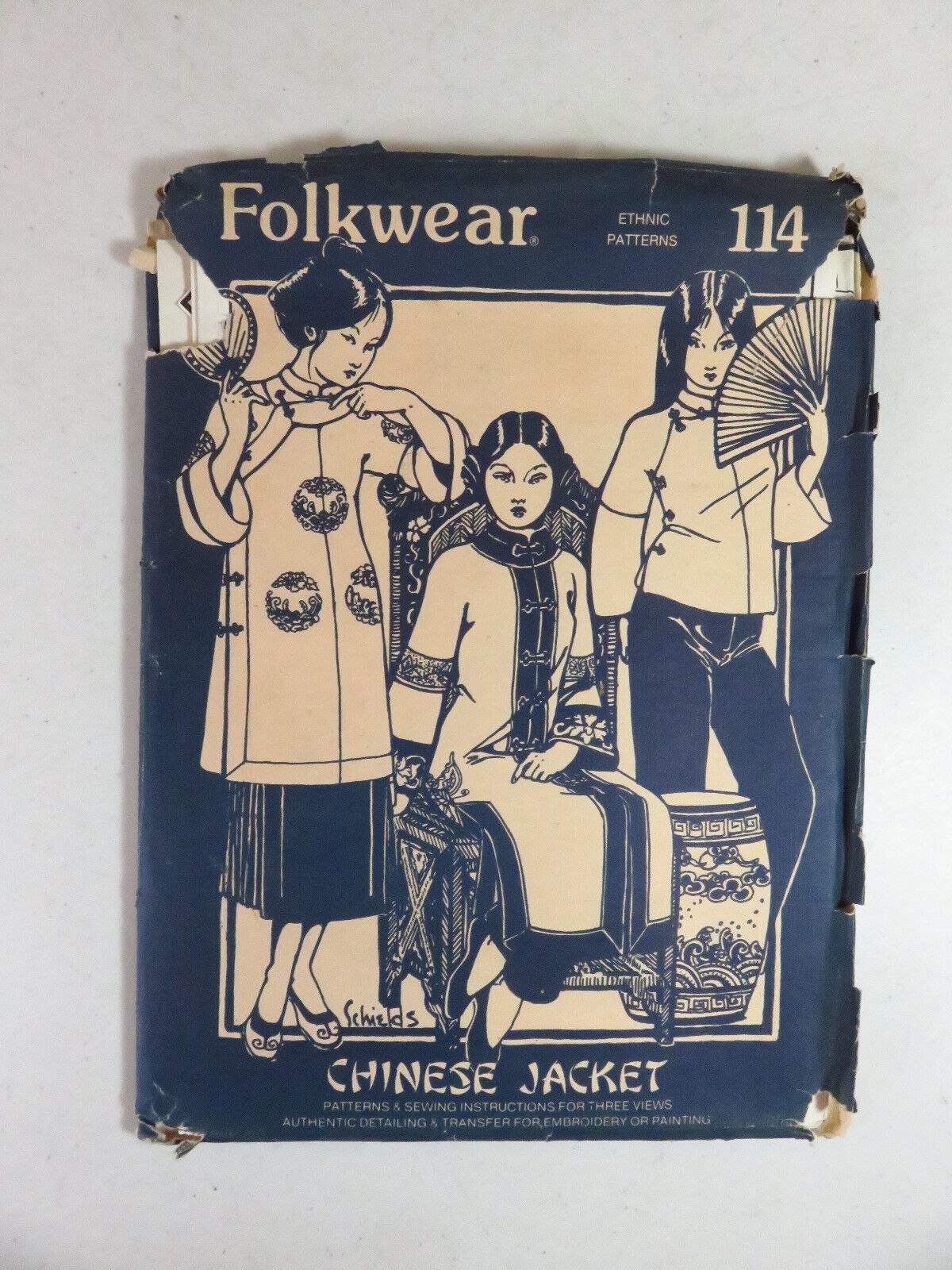 Folkwear Sewing Pattern Ethnic CHINESE JACKET 114 - cut but complete