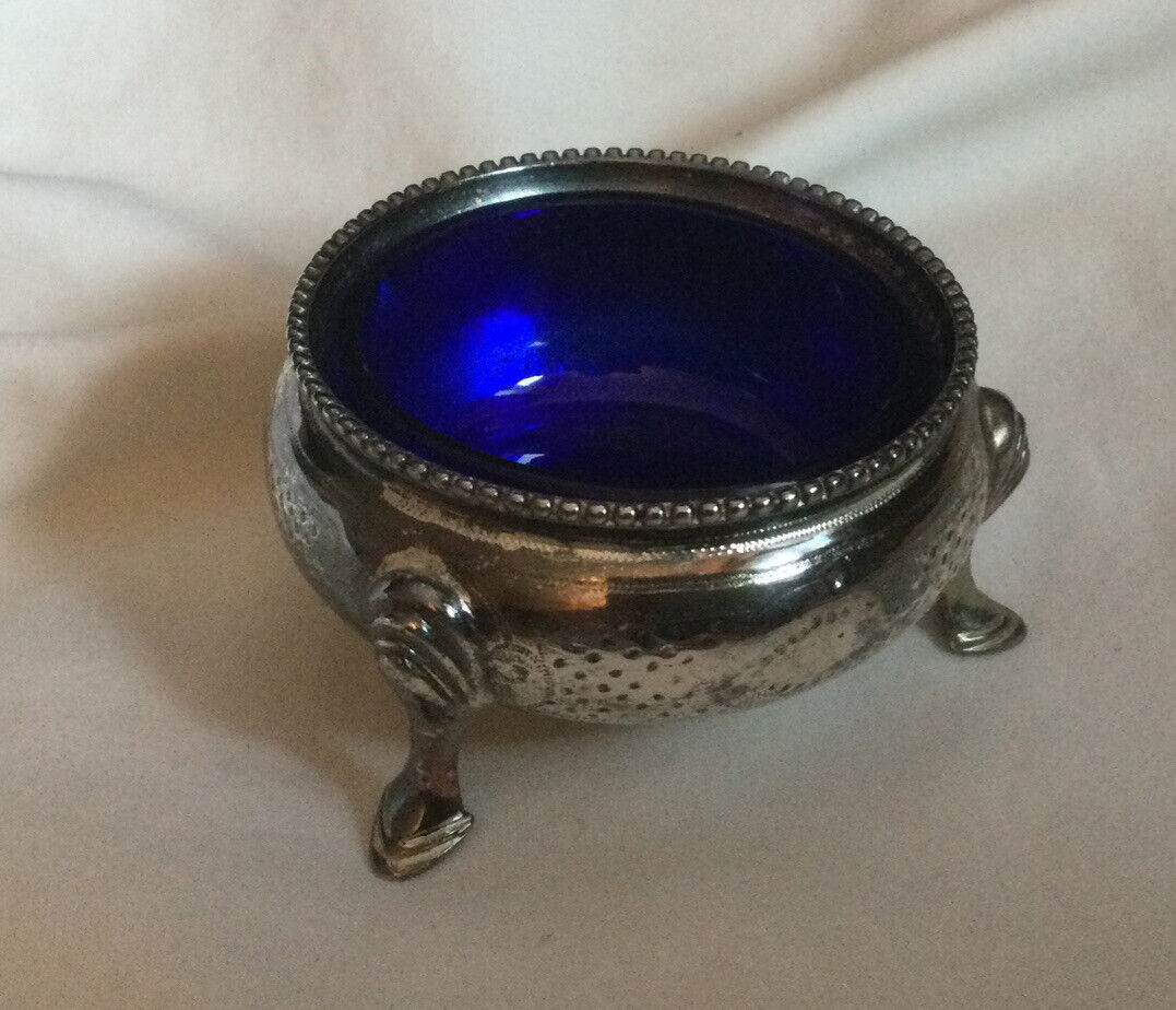 Henry Wilkinson (H.W. & Co.) Round Silver Plate Footed Open Salt Cellar - 2 1/8\