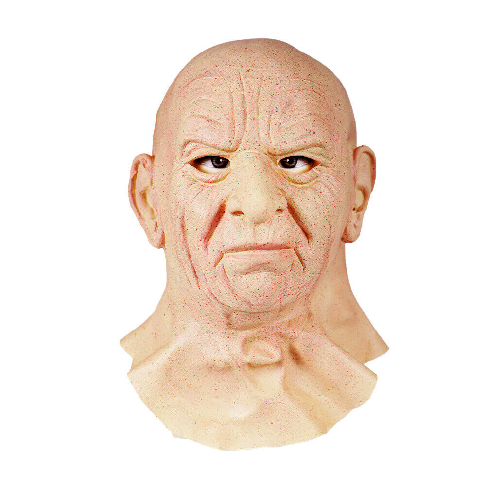 Latex Old Man Mask Male Disguise Realistic Masks Cosplay Costume Halloween Party